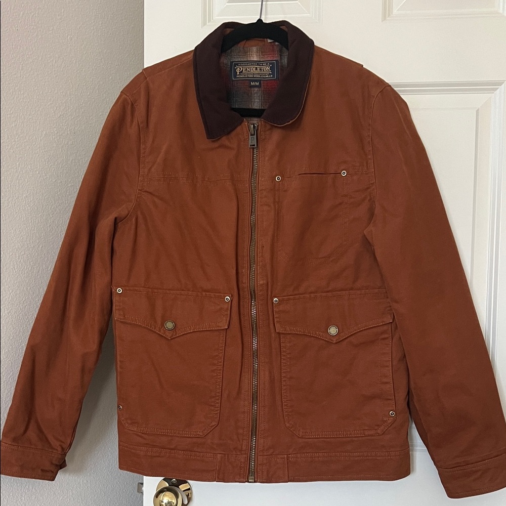 Pendleton Brown Jacket With Brown Collar - image 1